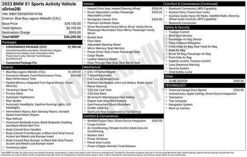 Blue Bay Lagoon Metallic 2023 BMW X1 xDrive28i