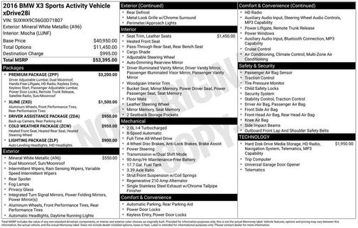 2016 BMW X3 xDrive28i