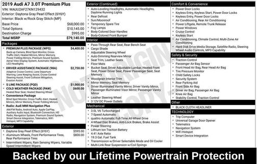 2019 Audi A7 3.0T Premium Plus