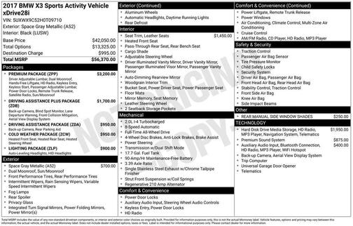 2017 BMW X3 xDrive28i