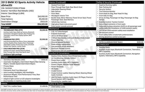 2013 BMW X3 xDrive35i