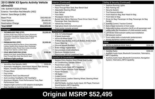 2013 BMW X3 xDrive35i