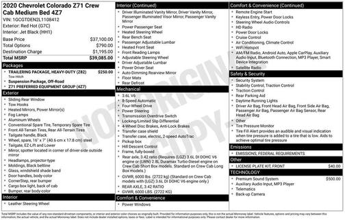 2020 Chevrolet Colorado Z71