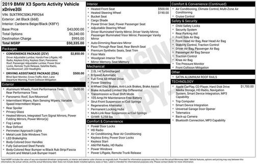 2019 BMW X3 xDrive30i