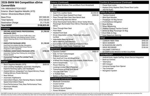 2026 BMW M4 Competition xDrive
