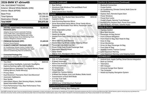 2026 BMW X7 xDrive40i