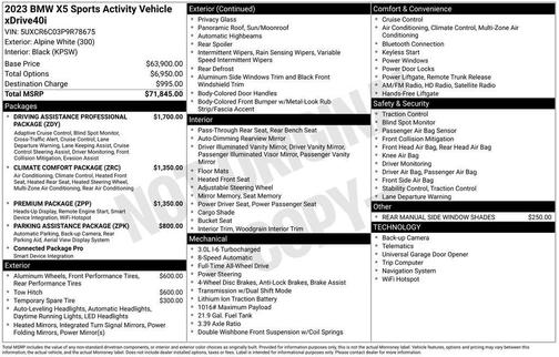 2023 BMW X5 xDrive40i