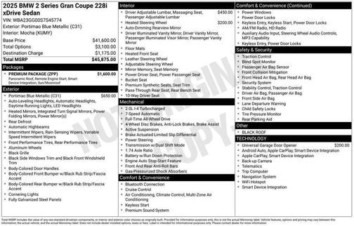 2025 BMW 228 Gran Coupe xDrive