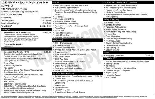2023 BMW X3 xDrive30i