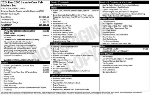 2024 RAM 2500 Laramie Crew Cab 4x4 6'4' Box