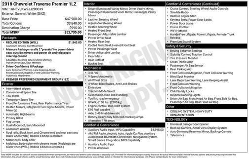 2018 Chevrolet Traverse Premier