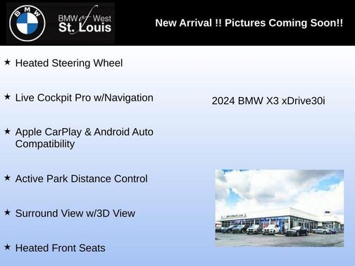 Dark Graphite Metallic 2024 BMW X3 xDrive30i