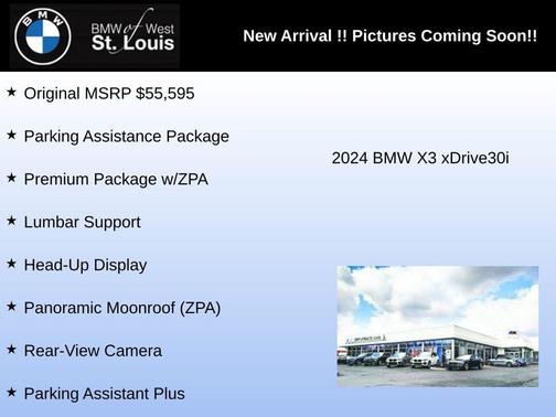 Dark Graphite Metallic 2024 BMW X3 xDrive30i