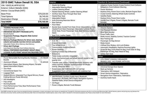 2015 GMC Yukon XL 1500 Denali