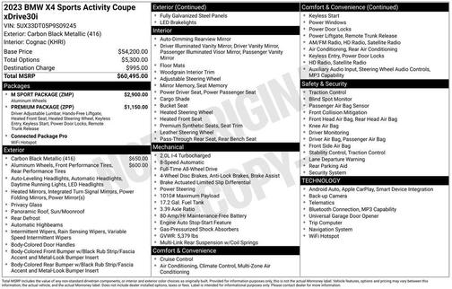 2023 BMW X4 xDrive30i