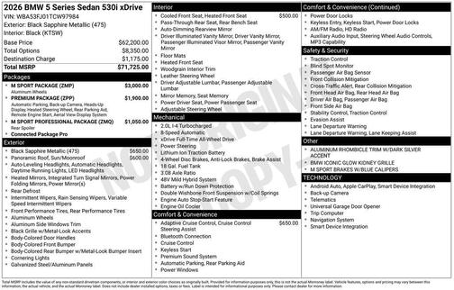 2026 BMW 530 i xDrive