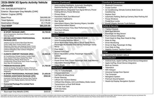 2026 BMW X5 xDrive40i