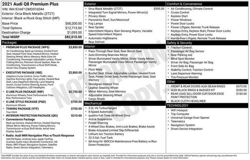 2021 Audi Q8 55 Premium Plus