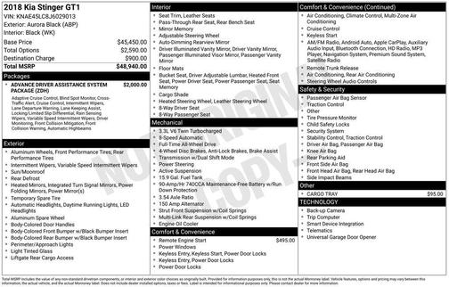 2018 Kia Stinger GT1