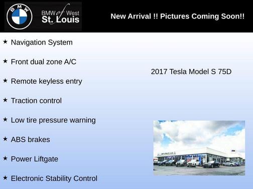 Solid Black 2017 Tesla Model S 75D