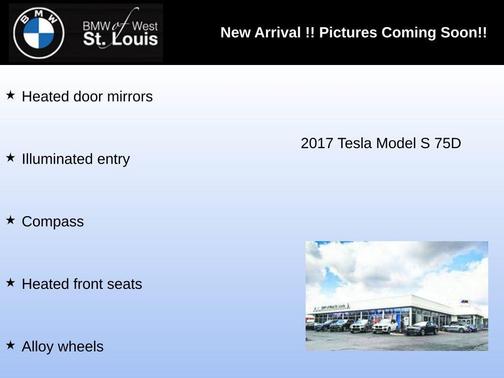 Solid Black 2017 Tesla Model S 75D