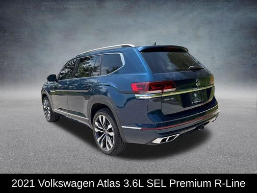 Tourmaline Blue Metallic 2021 Volkswagen Atlas 3.6L SEL Premium