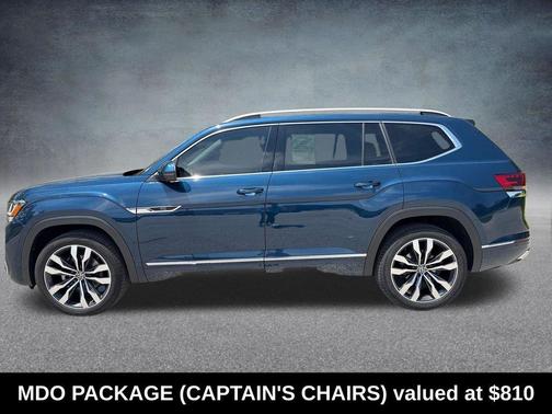 Tourmaline Blue Metallic 2021 Volkswagen Atlas 3.6L SEL Premium