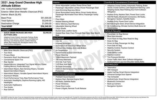 2021 Jeep Grand Cherokee High Altitude