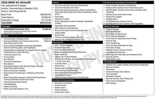 2026 BMW X3 30 xDrive
