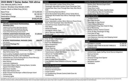 2023 BMW 760 i xDrive