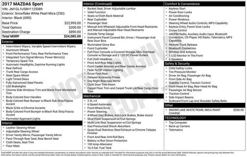 2017 Mazda Mazda6 Sport