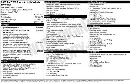 2023 BMW X7 xDrive40i