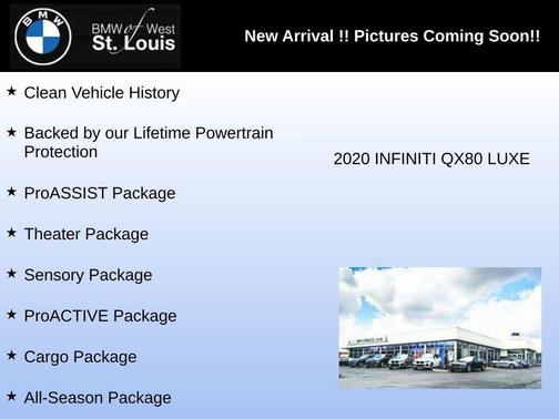 Moonstone White 2020 INFINITI QX80 Luxe