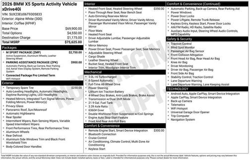 2026 BMW X5 xDrive40i