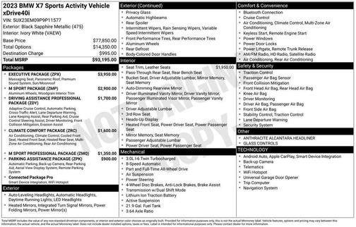2023 BMW X7 xDrive40i