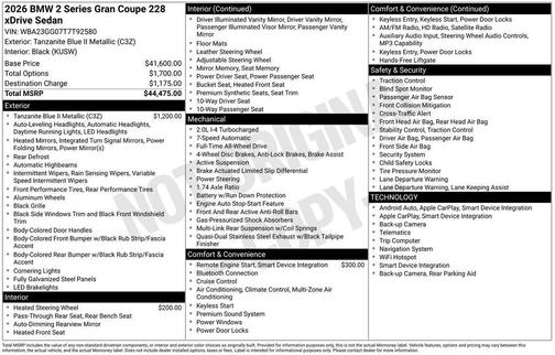 2026 BMW 228 Gran Coupe xDrive