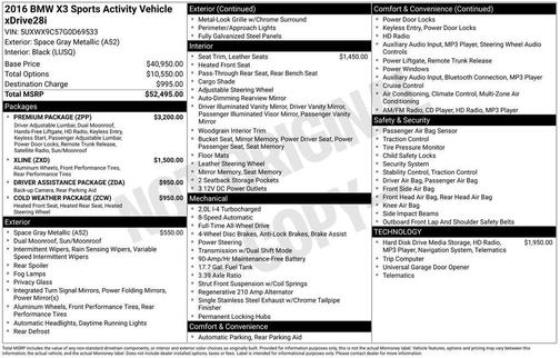 2016 BMW X3 xDrive28i