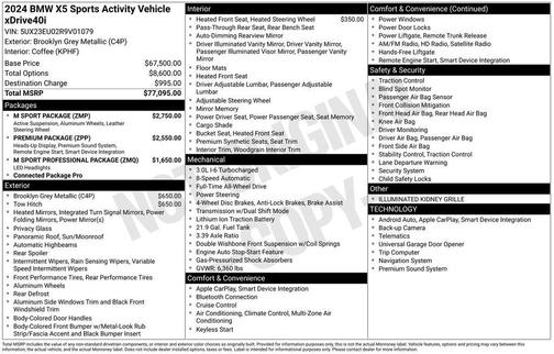 2024 BMW X5 xDrive40i