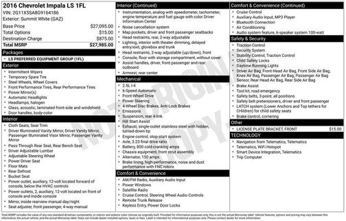 2016 Chevrolet Impala LS