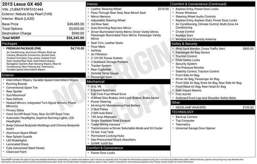 2015 Lexus GX 460 Base