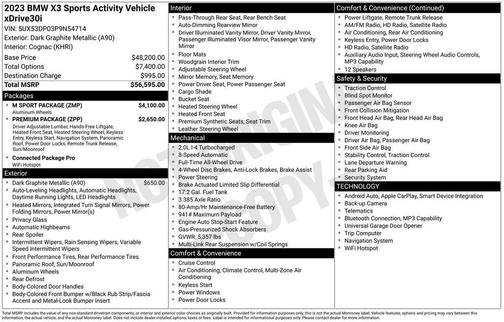 2023 BMW X3 xDrive30i