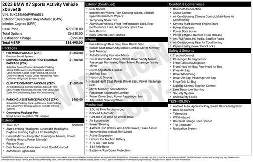 2023 BMW X7 xDrive40i