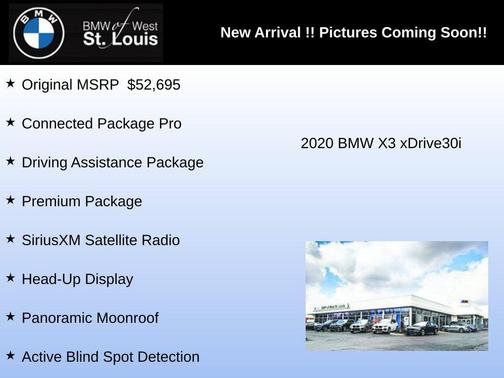 Mineral White Metallic 2020 BMW X3 xDrive30i