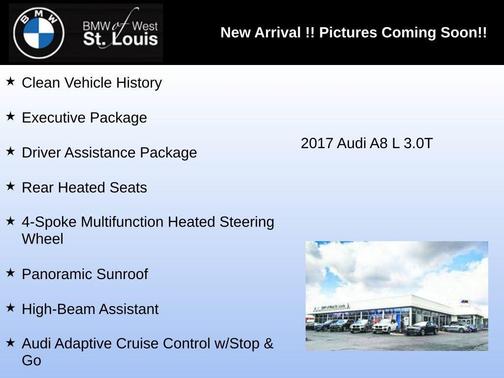 Glacier White Metallic 2017 Audi A8 L 3.0T