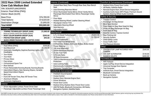 2022 RAM 2500 Limited Mega Cab 4x4 6'4' Box