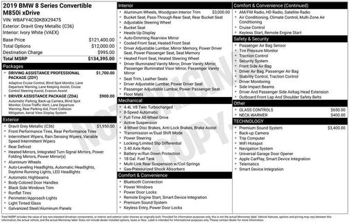 2019 BMW M850 xDrive