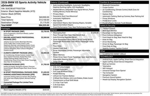 2026 BMW X5 xDrive40i