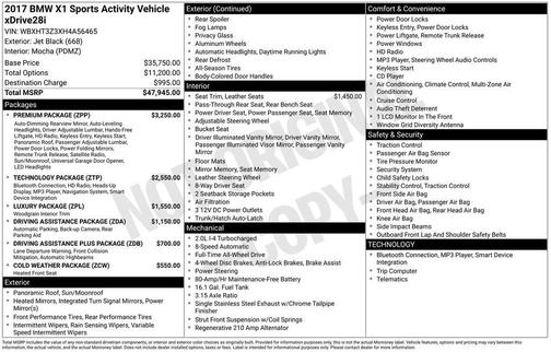 2017 BMW X1 xDrive 28i