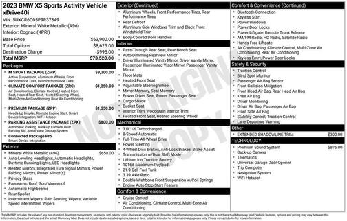 Mineral White Metallic 2023 BMW X5 xDrive40i