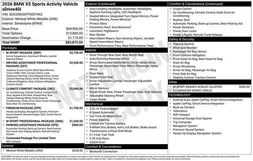 2026 BMW X5 xDrive40i